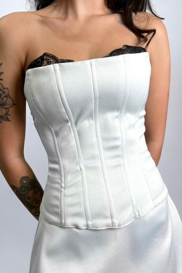 Corset Branco  Vitória