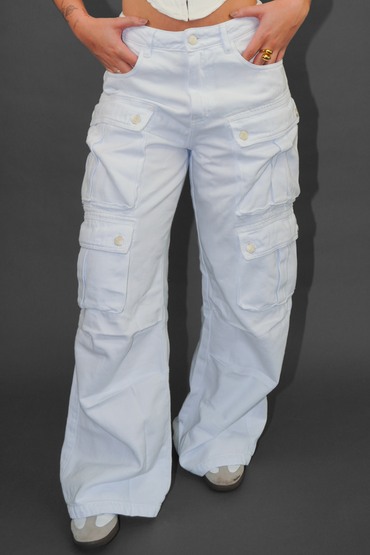 Calça Cargo Utility Branca